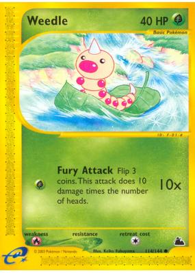Carte Pokémon Weedle 114/144 Commune Skyridge