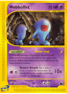 Carte Pokémon Wobbuffet 45/144 Peu commune Skyridge