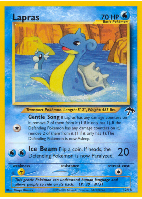 Carte Pokémon Lapras 12/18 Aucune Southern Islands