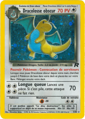 Carte Pokémon Dracolosse obscur 5/82 Holographique Team Rocket (JCC)
