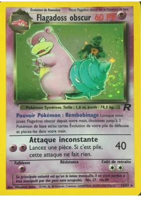 Carte Pokémon Flagadoss obscur 12/82 Holographique Team Rocket (JCC)