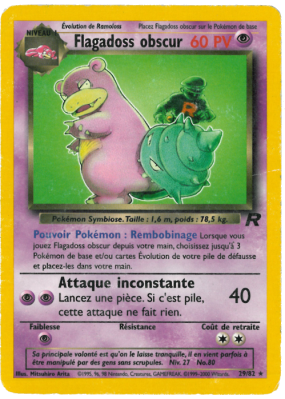 Carte Pokémon Flagadoss obscur 29/82 Rare Team Rocket (JCC)
