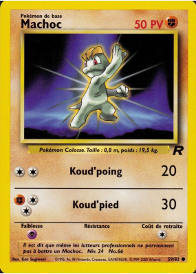 Carte Pokémon Machoc 59/82 Commune Team Rocket (JCC)