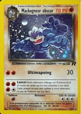Carte Pokémon Mackogneur obscur 10/82 Holographique Team Rocket (JCC)