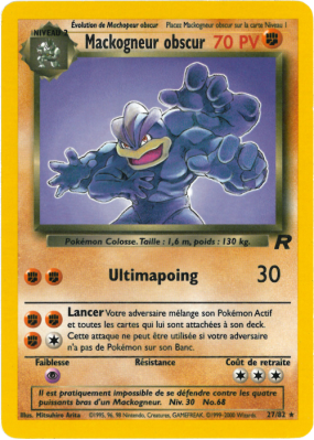 Carte Pokémon Mackogneur obscur 27/82 Rare Team Rocket (JCC)