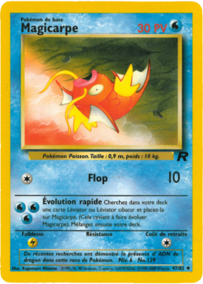 Carte Pokémon Magicarpe 47/82 Peu commune Team Rocket (JCC)