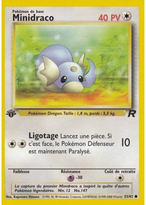 Carte Pokémon Minidraco 53/82 Commune Team Rocket (JCC)