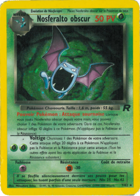 Carte Pokémon Nosferalto obscur 7/82 Holographique Team Rocket (JCC)