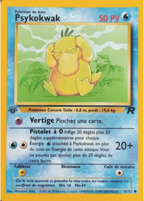 Carte Pokémon Psykokwak 65/82 Commune Team Rocket (JCC)