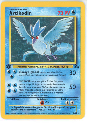 Carte Pokémon Artikodin 2/62 Holographique Fossile (JCC)