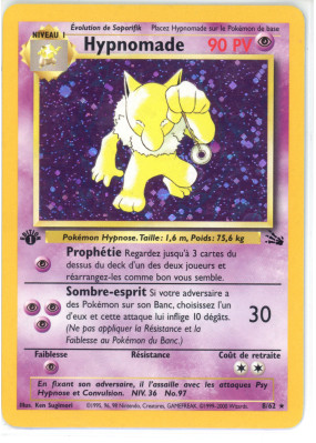 Carte Pokémon Hypnomade 8/62 Holographique Fossile (JCC)