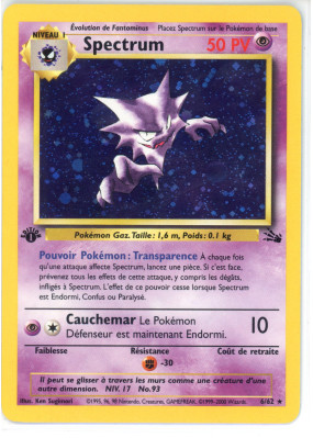 Carte Pokémon Spectrum 6/62 Holographique Fossile (JCC)