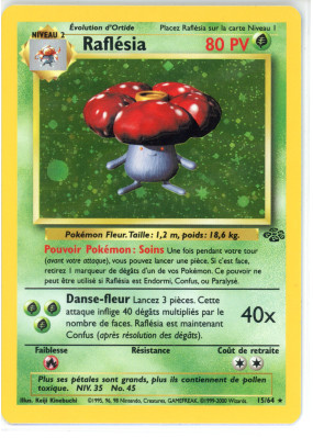 Carte Pokémon Raflésia 15/64 Holographique Jungle (JCC)