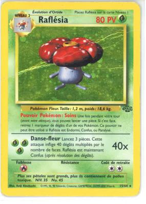 Carte Pokémon Raflésia 15/64 Holographique Jungle (JCC)