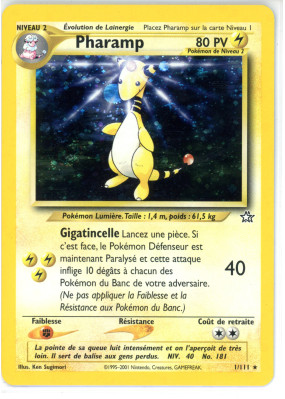 Carte Pokémon Pharamp 1/111 Holographique Neo Genesis