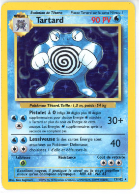 Carte Pokémon Tartard 13/102 Holographique Set de Base