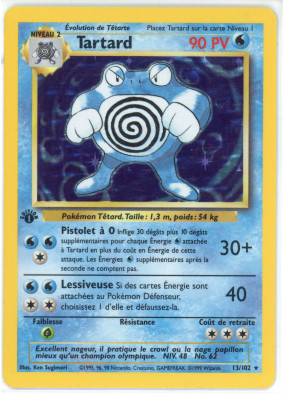 Carte Pokémon Tartard 13/102 Holographique Set de Base