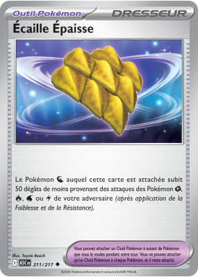Carte Pokémon Écaille Épaisse 211/217 Peu commune Héros Transcendants