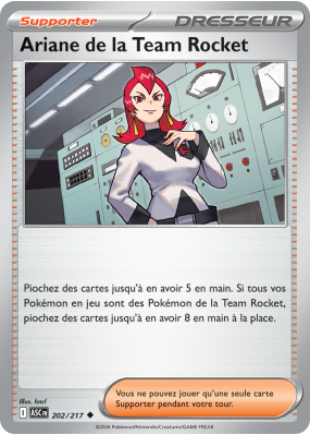 Carte Pokémon Ariane de la Team Rocket 202/217 Peu commune Héros Transcendants