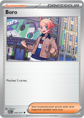 Carte Pokémon Boro 214/217 Peu commune Héros Transcendants