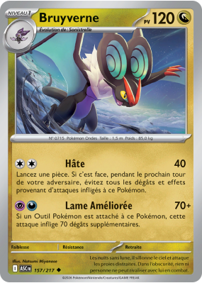 Carte Pokémon Bruyverne 157/217 Peu commune Héros Transcendants