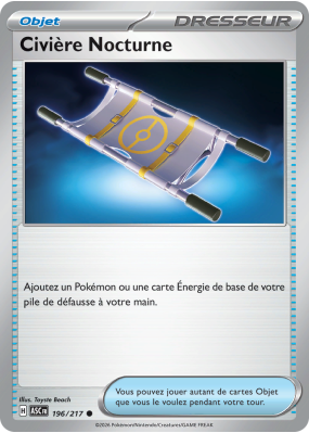 Carte Pokémon Civière Nocturne 196/217 Commune Héros Transcendants
