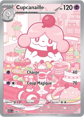 Carte Pokémon Cupcanaille 236/217 AR Héros Transcendants