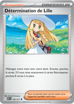 Carte Pokémon Détermination de Lilie 192/217 Peu commune Héros Transcendants