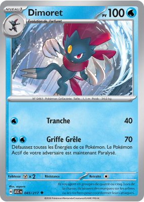 Carte Pokémon Dimoret 045/217 Peu commune Héros Transcendants