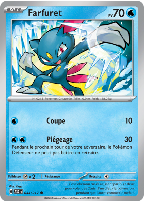 Carte Pokémon Farfuret 044/217 Commune Héros Transcendants