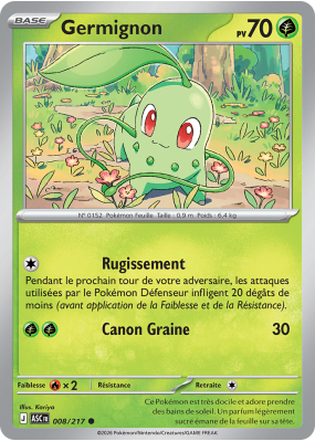 Carte Pokémon Germignon 008/217 Commune Héros Transcendants