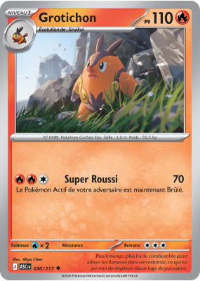 Carte Pokémon Grotichon 030/217 Peu commune Héros Transcendants