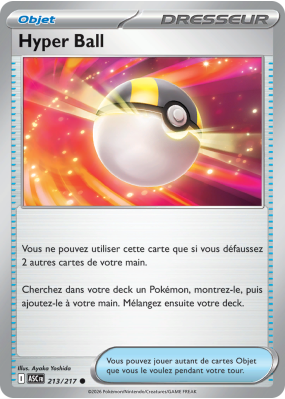 Carte Pokémon Hyper Ball 213/217 Commune Héros Transcendants