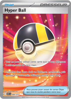 Carte Pokémon Hyper Ball 264/217 Ultra Rare Héros Transcendants