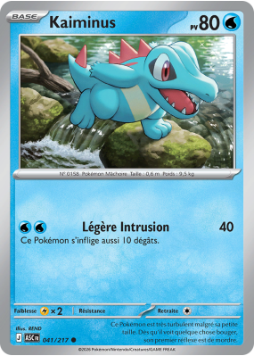 Carte Pokémon Kaiminus 041/217 Commune Héros Transcendants