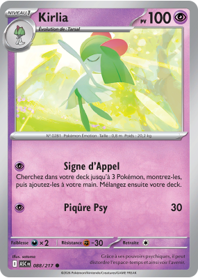 Carte Pokémon Kirlia 088/217 Commune Héros Transcendants