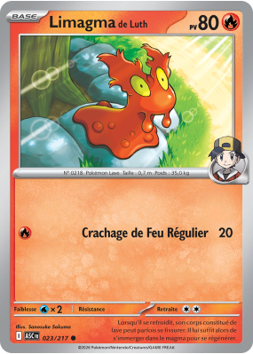 Carte Pokémon Limagma de Luth 023/217 Commune Héros Transcendants