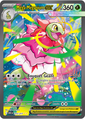 Carte Pokémon Méga-Méganium-ex 272/217 Alternative Héros Transcendants