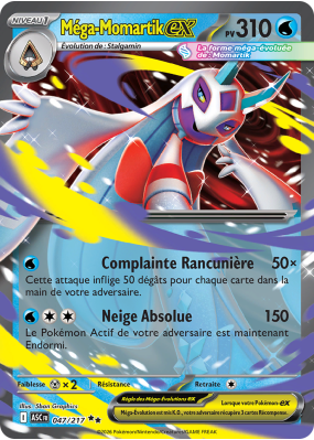 Carte Pokémon Méga-Momartik-ex 047/217 Double rare Héros Transcendants