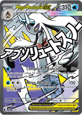 Carte Pokémon Méga-Momartik-ex 265/217 Ultra Rare Héros Transcendants
