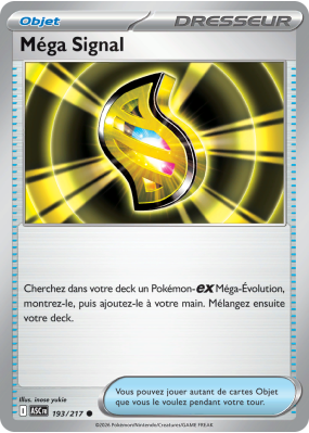 Carte Pokémon Méga Signal 193/217 Commune Héros Transcendants