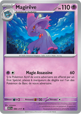 Carte Pokémon Magirêve 086/217 Rare Héros Transcendants