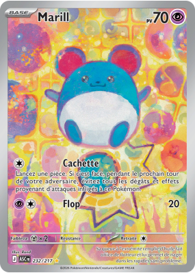 Carte Pokémon Marill 232/217 AR Héros Transcendants