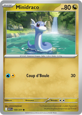 Carte Pokémon Minidraco 150/217 Commune Héros Transcendants
