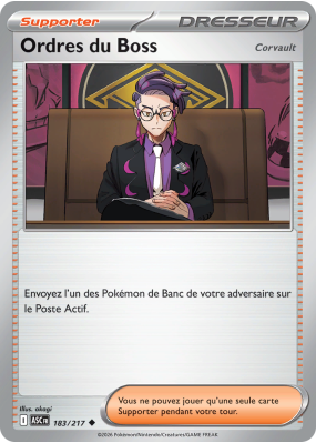 Carte Pokémon Ordres du Boss 183/217 Peu commune Héros Transcendants