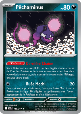 Carte Pokémon Pêchaminus 143/217 Rare Héros Transcendants