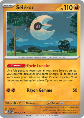 Carte Pokémon Séléroc 105/217 Rare Héros Transcendants