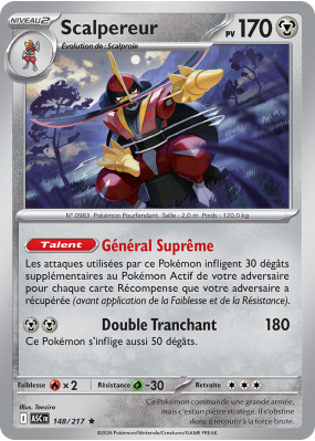 Carte Pokémon Scalpereur 148/217 Rare Héros Transcendants