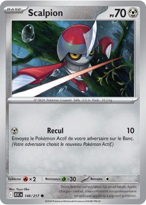 Carte Pokémon Scalpion 146/217 Commune Héros Transcendants