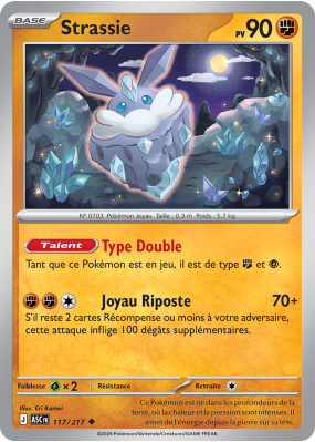 Carte Pokémon Strassie 117/217 Peu commune Héros Transcendants